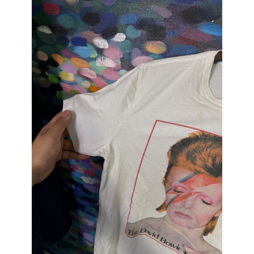 Gap David Bowie Tour 1973 Graphic T-Shirt White Mens XS Aladdin Sane Music Tee - Picture 5 of 6